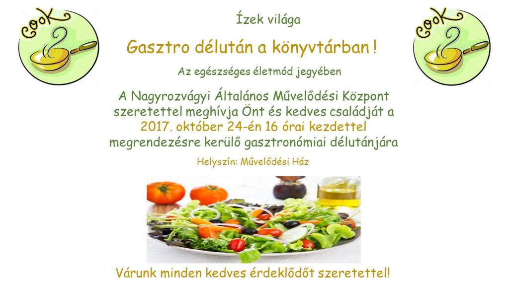 Gasztro délután a Könyvtárban