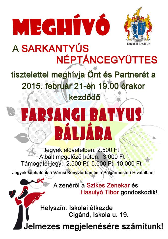 Farsangi batyus bál a Sarkantyús Néptáncegyüttessel