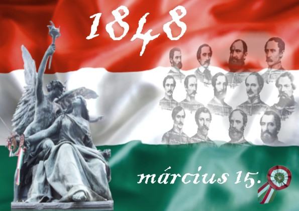 Március 15-i megemlékezés Lácacsékén