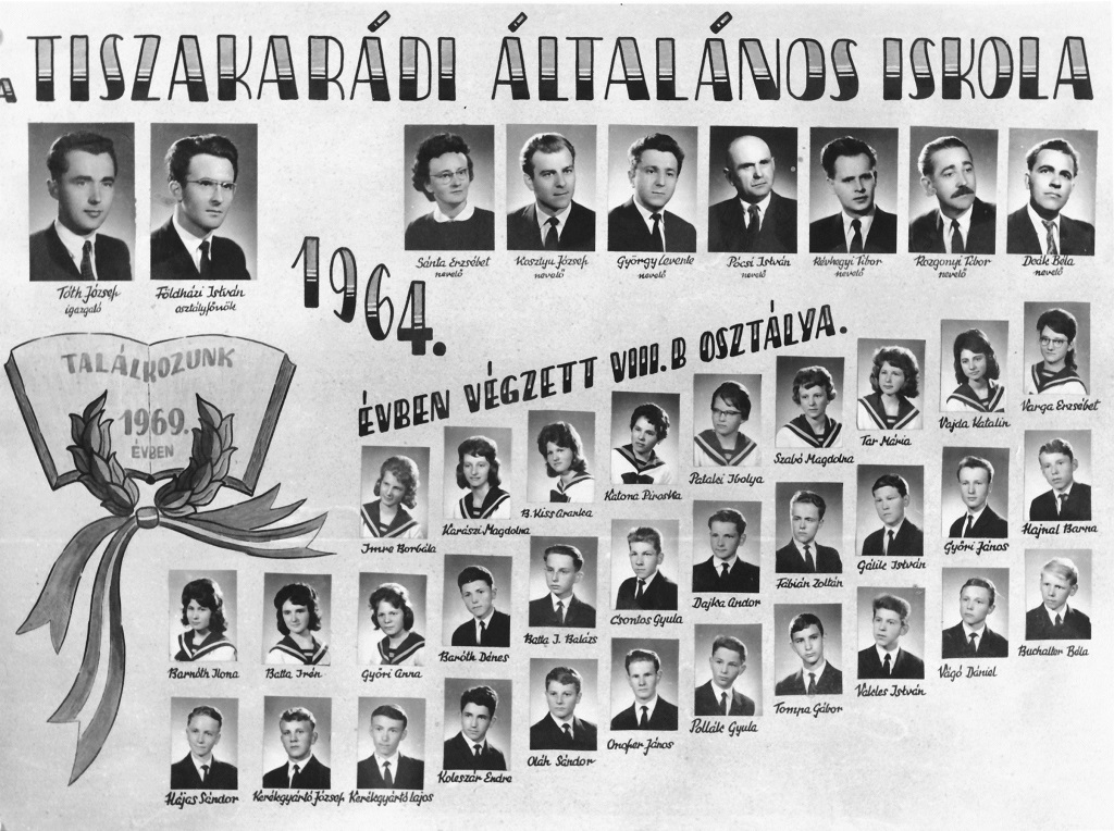 Az 1964-es évfolyam 50 éves osztálytalálkozója Tiszakarádon