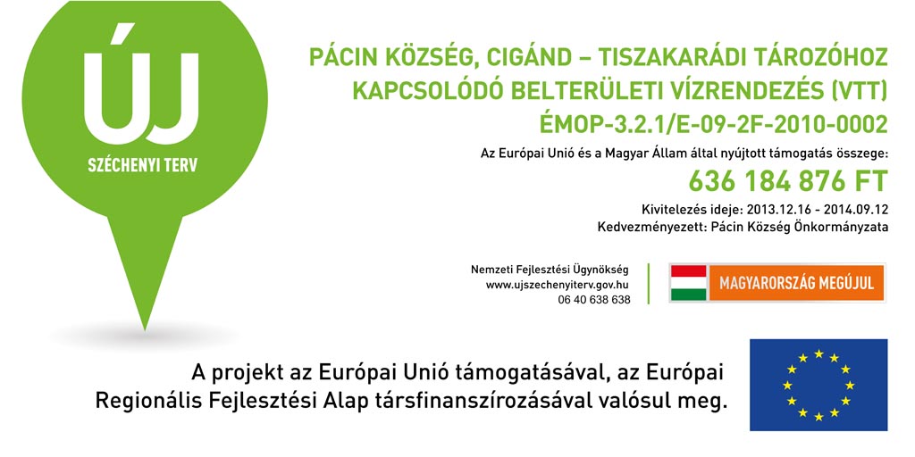 Elindult a belterületi vízrendezés Pácinban