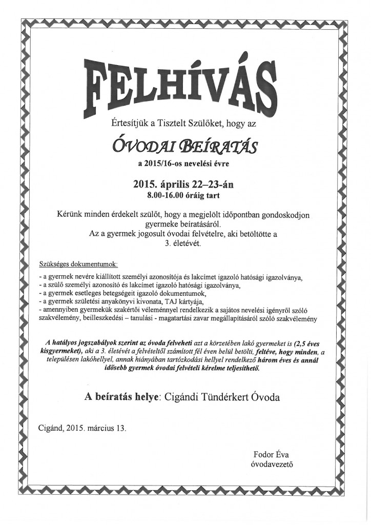 Felhívás