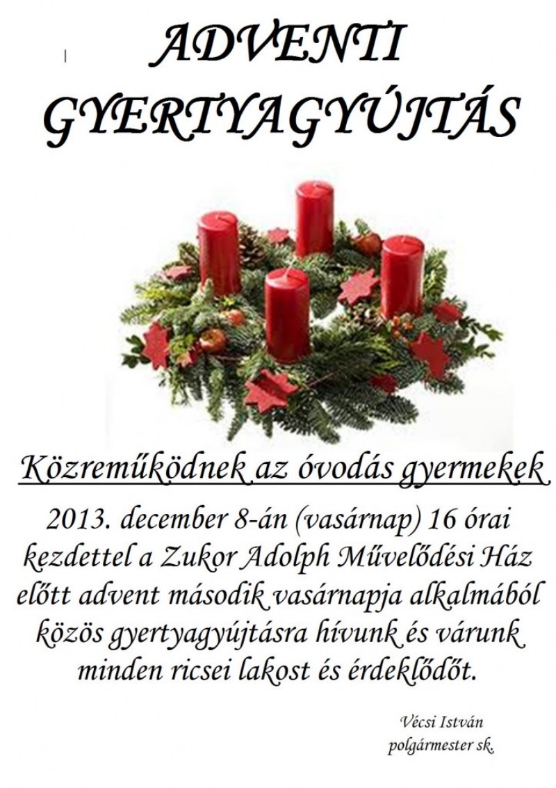 ADVENT MÁSODIK GYERTYAGYÚJTÁS
