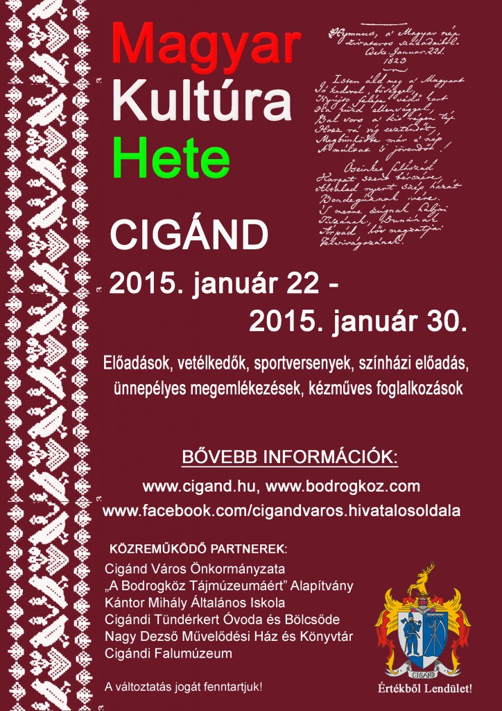 Magyar Kultúra Hete Cigándon-Beharangozó
