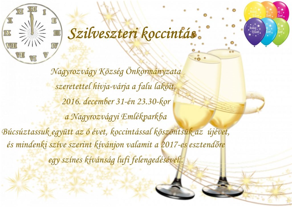 Szilveszteri koccintás Nagyrozvágyon