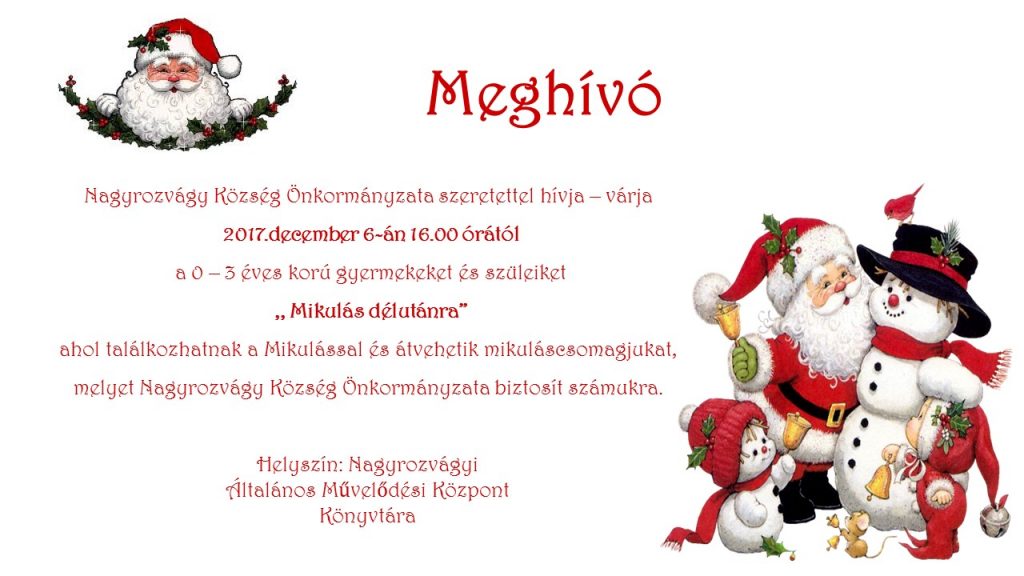 Mikulás délután Nagyrozvágyon