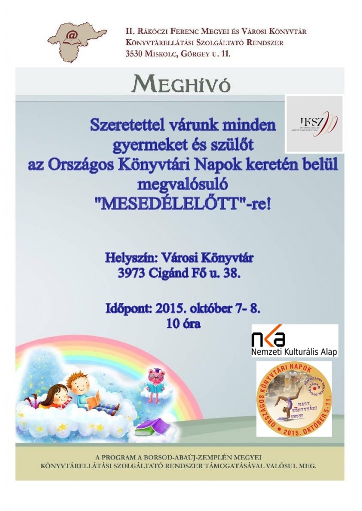 Mesedélelőtt a Városi Könyvtárban