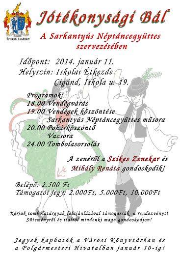 Jótékonysági bál a Sarkantyús Néptáncegyüttessel