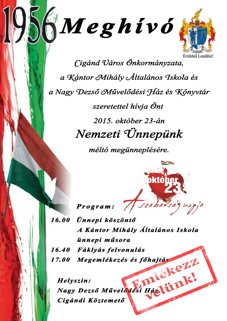 Emlékezz velünk! - Október 23.