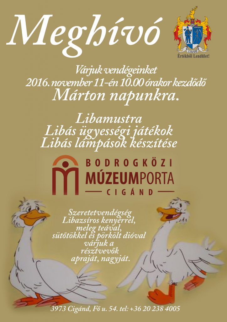 Márton nap a Bodrogközi Múzeumportán